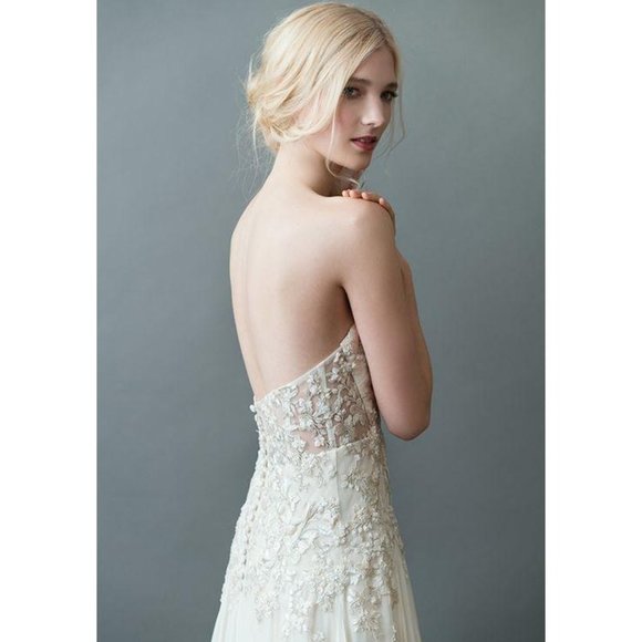 BHLDN Jenny Yoo Marianna Marabella Wedding Gown Size 12 NEW - Picture 7 of 16